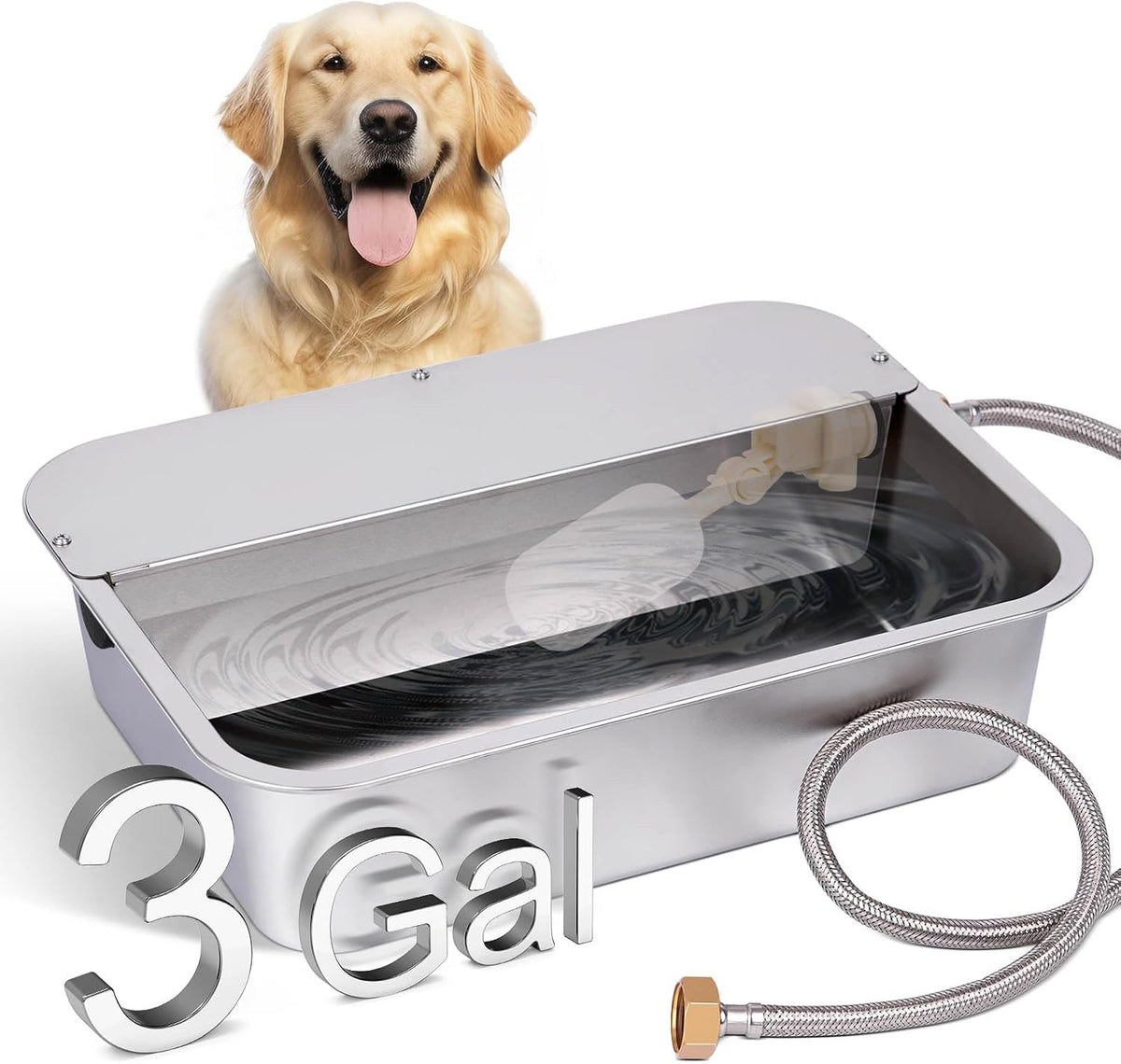 3 Gallon Automatic Dog Water Bowl Dispenser Outdoor Dog Waterer