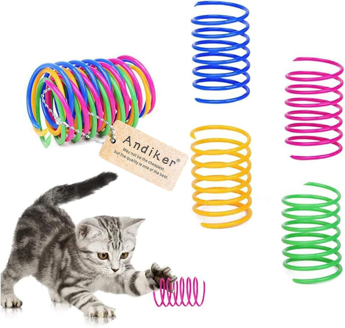 Cat Tunnel Bed with 20 Cat Toys, Kitten Toys for Indoor Kittens,Pink