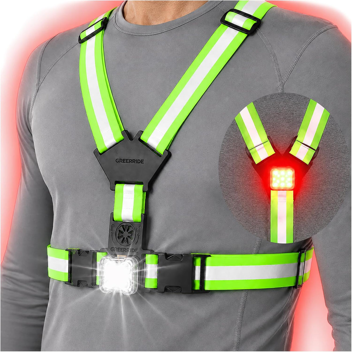 Running Light Vest - Lighted Vest for Night Walking with Rechargeable Leds