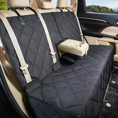 Hard Bottom Dog Car Seat Cover for Back Seat with Door Protector