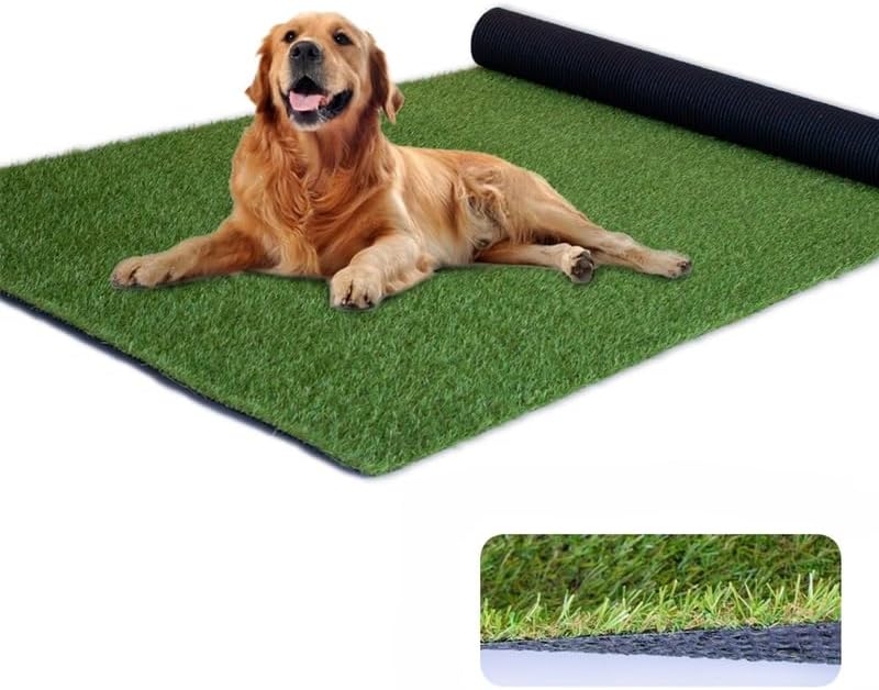 0.8 Inch Grass Height Artificial Grass 3FT X 10FT Customizable Flame Retardant UV Resistant Synthetic Grass Green Fake Turf Carpet