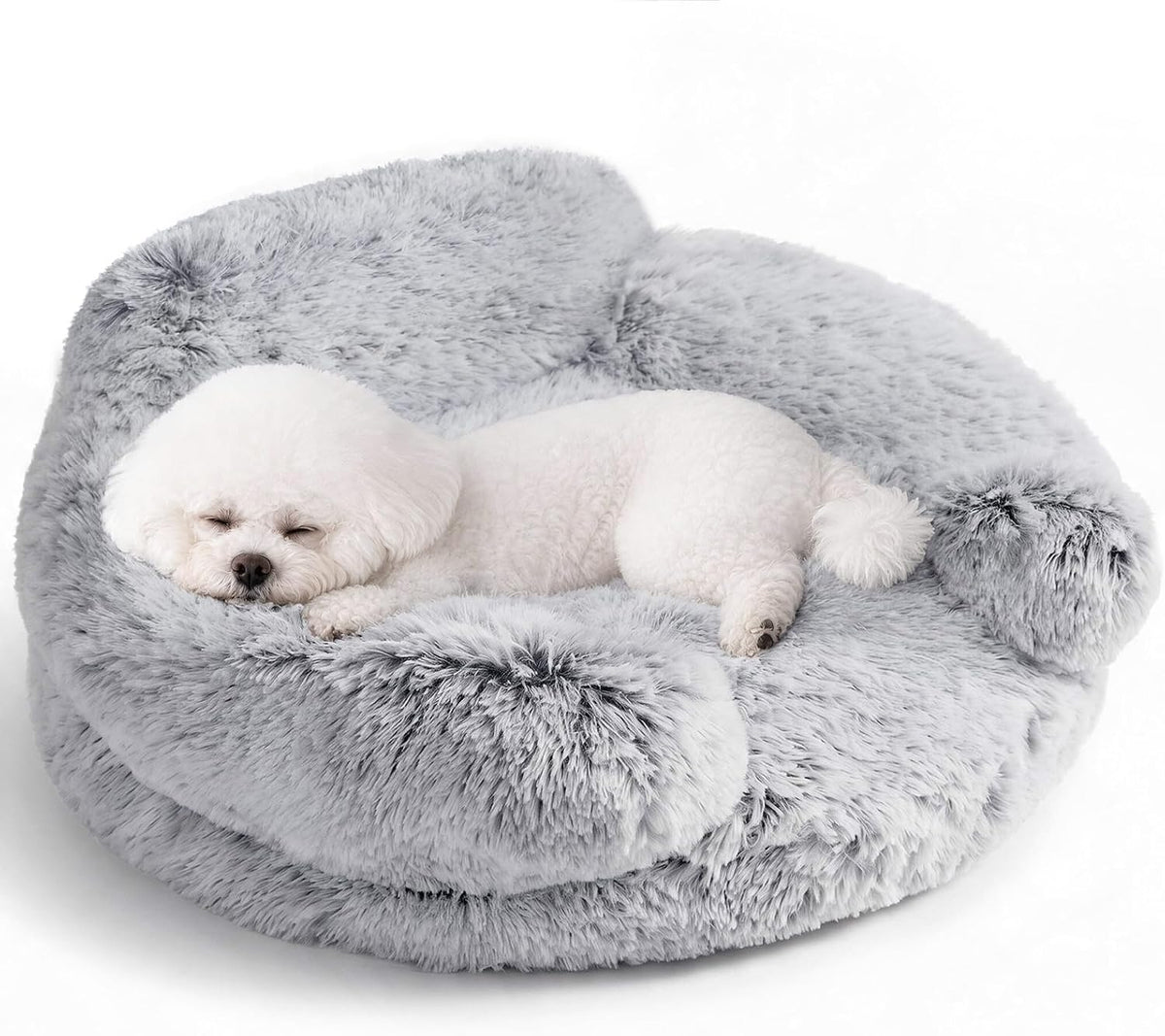 EHEYCIGA 23" Calming Donut Dog Bed for Small Dog & Cat Washable Pet Couch