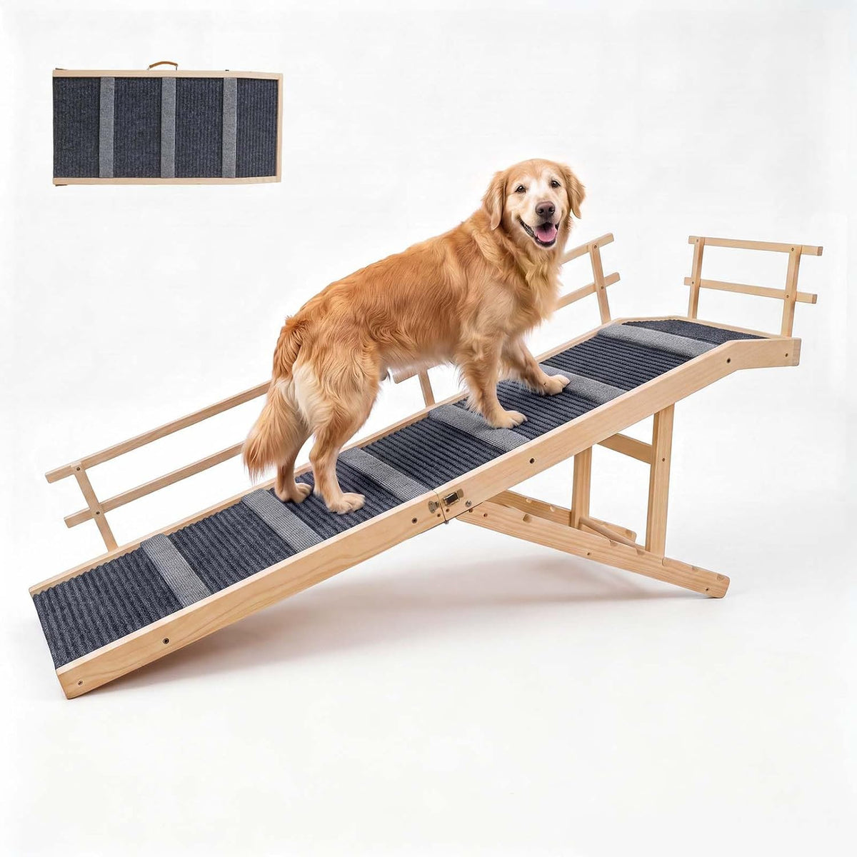 51.2" Long Dog Ramp for High Bed & Couch, Foldable Pet Ramp