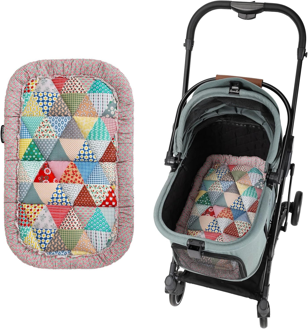 Beberoad Reversible Pet Stroller Mat - Double-Sided Cooling and Warming Mat, Washable Mat, Suitable for Cats and Medium-Sized Dogs, Use in All Seasons