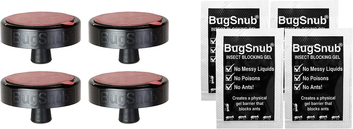 Ant Proof Legs for Trays- Attach under Any Tray to Create an Ant Free Pet Feeding Station; No Liquid Moat, Waterless; Keep Ants Out of Kitchen Trash Can, Sweets, Dog and Cat Food Bowls