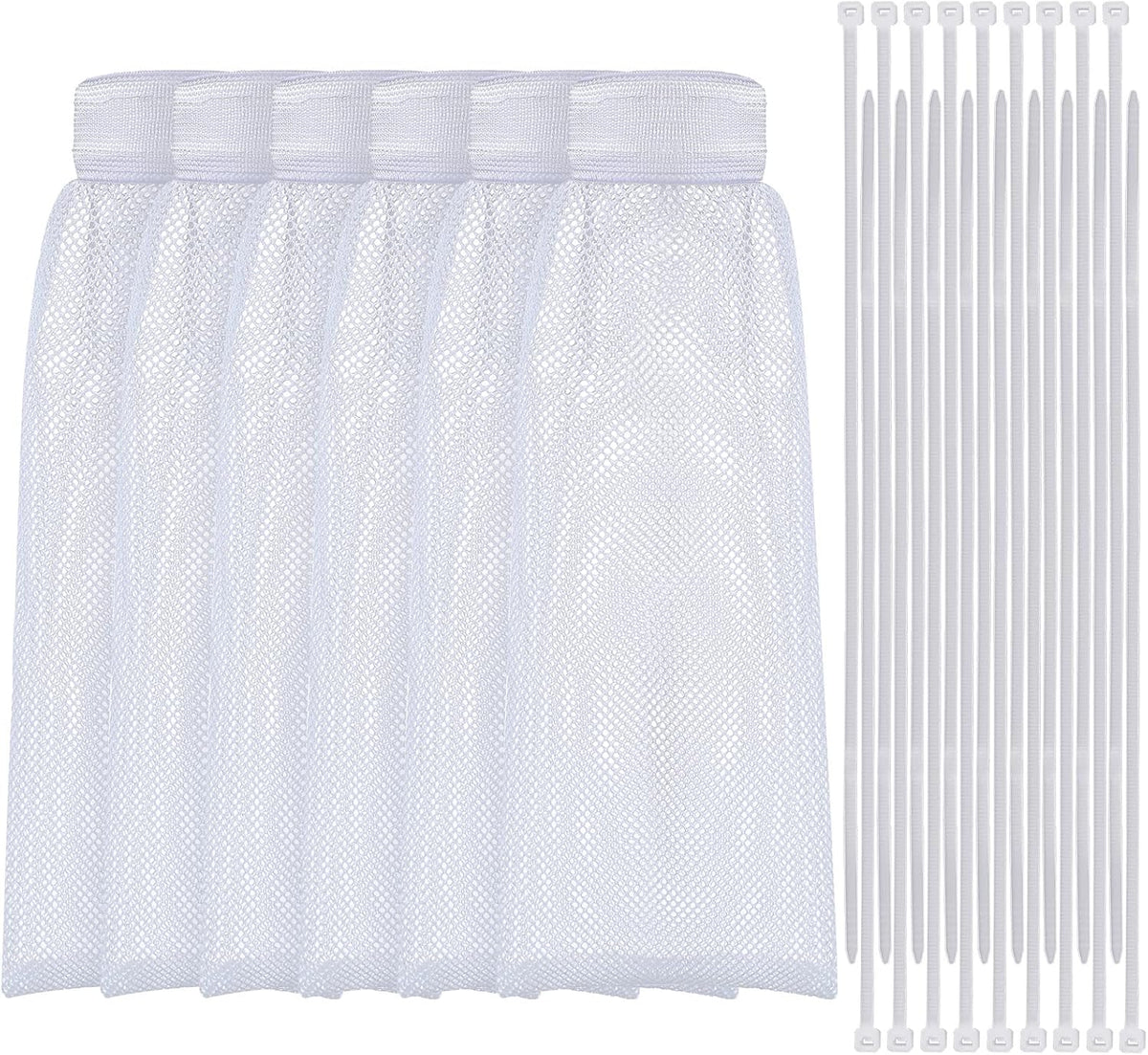 Shappy 24 Pack Washing Machine Lint Traps with Cable Ties (White)
