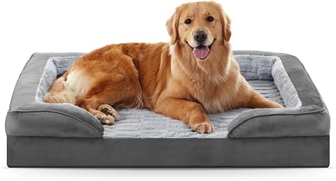 Patas Lague Orthopedic Large Dog Bed Washable Pet Sofa Mat 36''X24'' Black