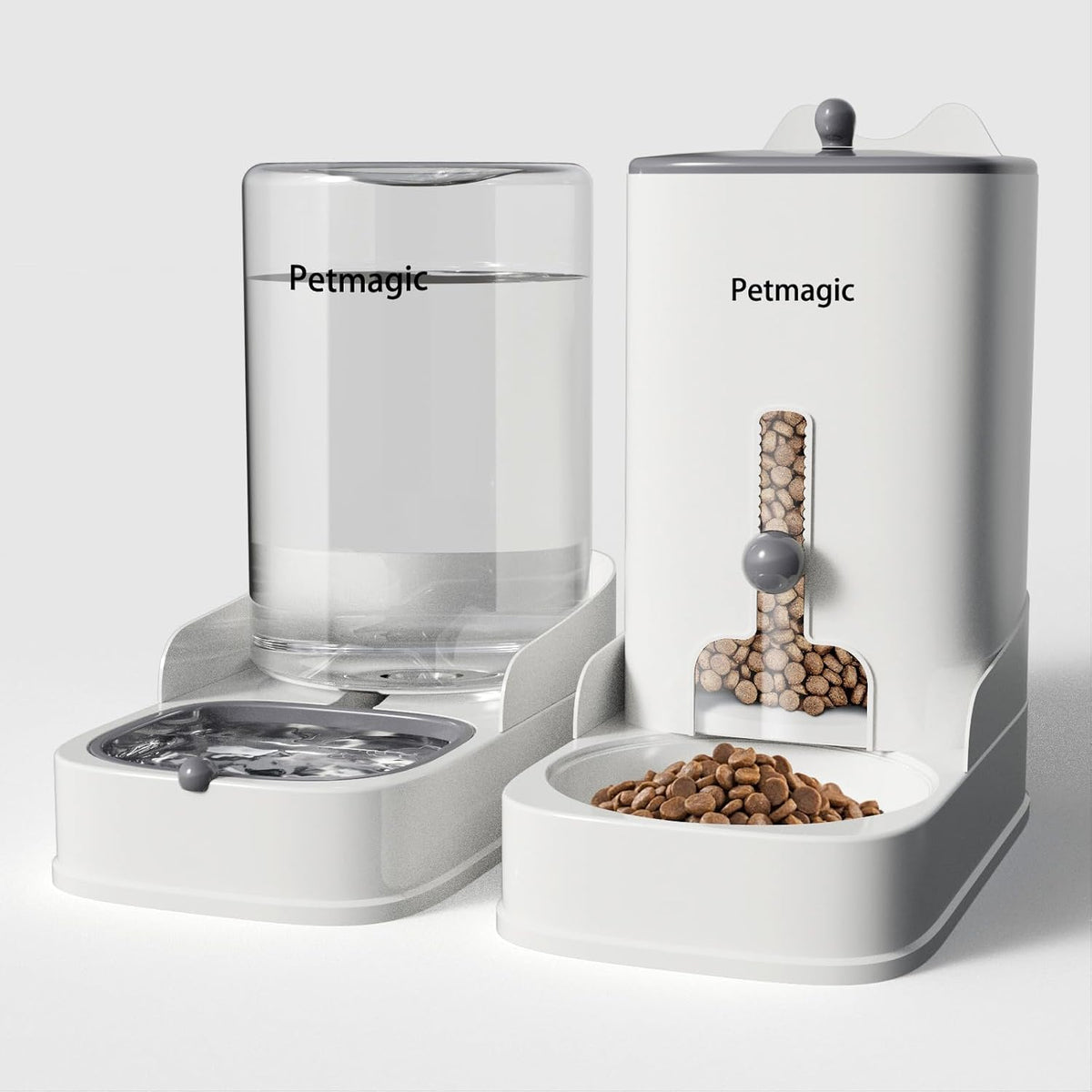 Gravity Cat Feeder by Petmagic,Cat Food and Water Bowl Set.