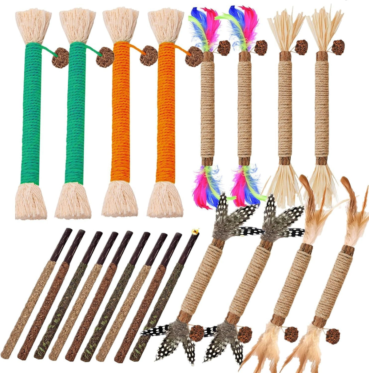 21 Pack Silvervine Cat Chew Sticks - Natural Kitten Toy for Cats