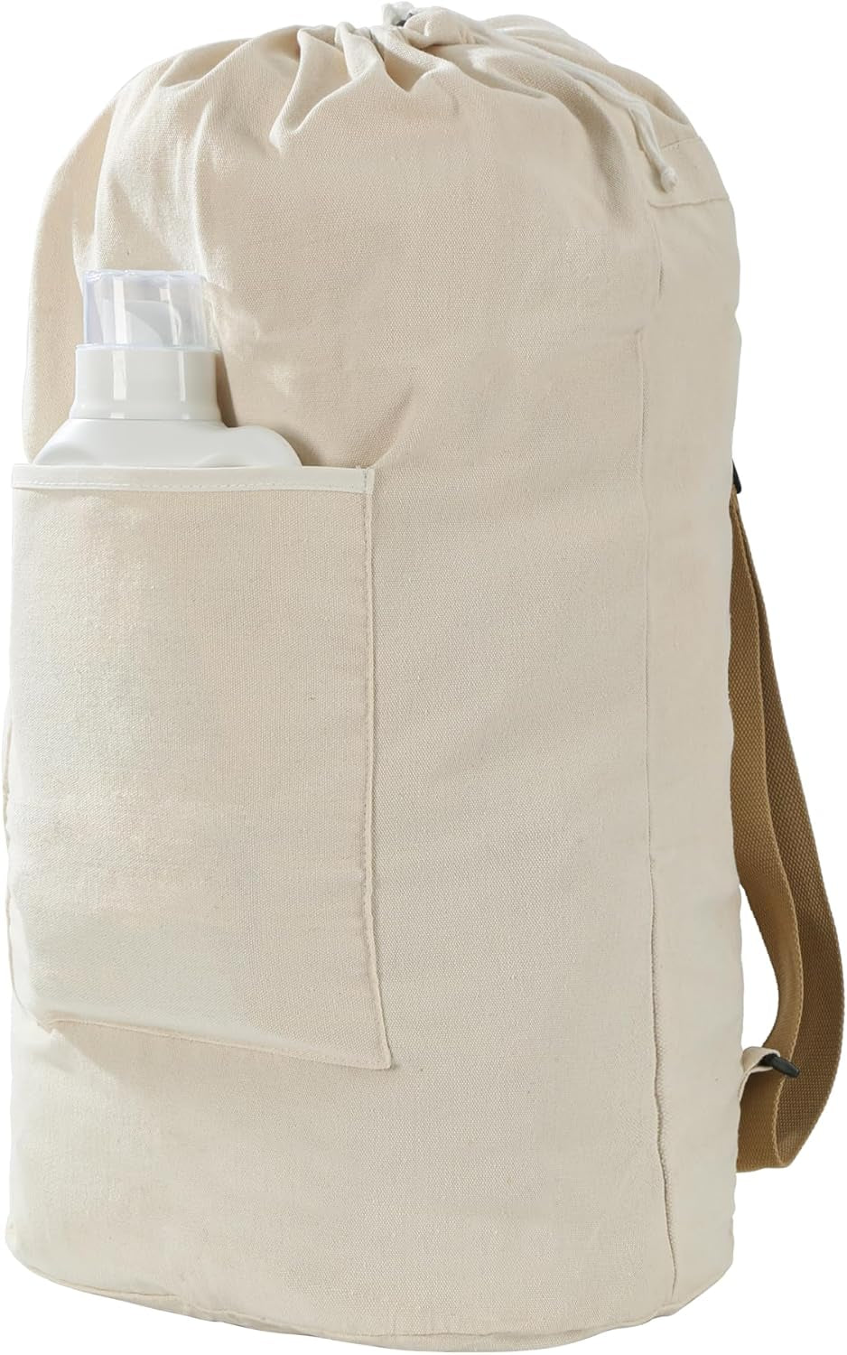Canvas Laundry Bag, Laundry Backpack, Beige, Xx-Large