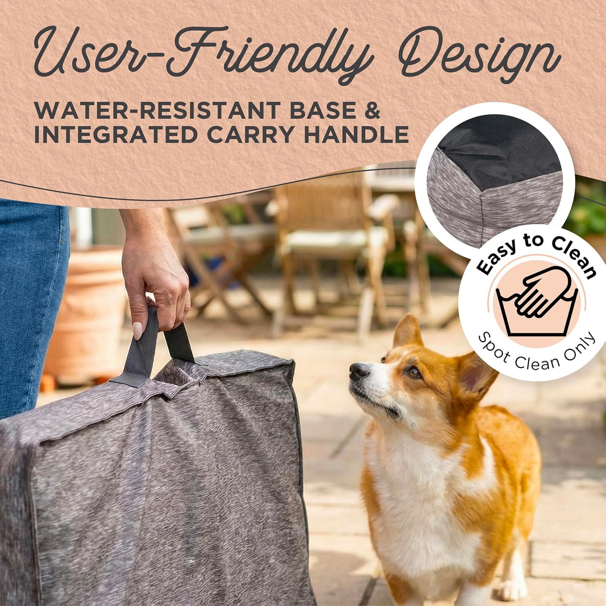 Best Friends by Sheri Dura-Tuff Durable Dog Bed, Gray, 30" X 20"