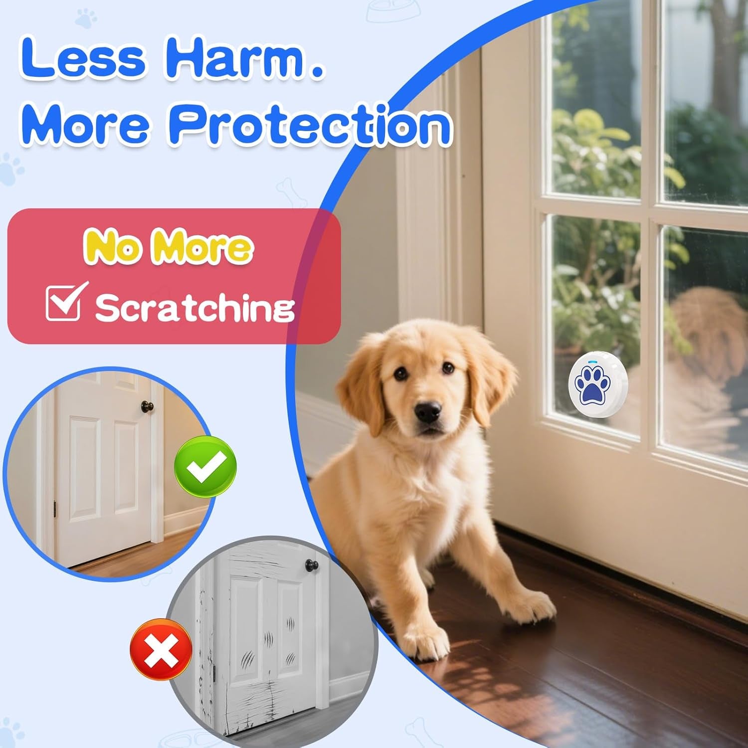 Chunhee Dog Training Bells for Door - Dog Door Bell for with 36 Custom Sounds | Dog Bell for Door Potty Training | Chew-Proof & Adjustable Volume (0-115Db) | Teach Puppies to Signal to Go Outside