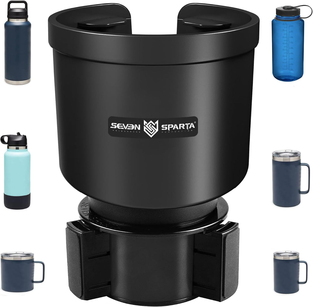 SEVEN SPARTA Car Cup Holder Expander for 32-46Oz Large Bottles & Tumblers