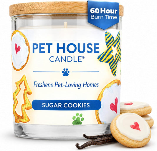 Sugar Cookies Candle Pet Friendly Plant-Based Wax Pet, House