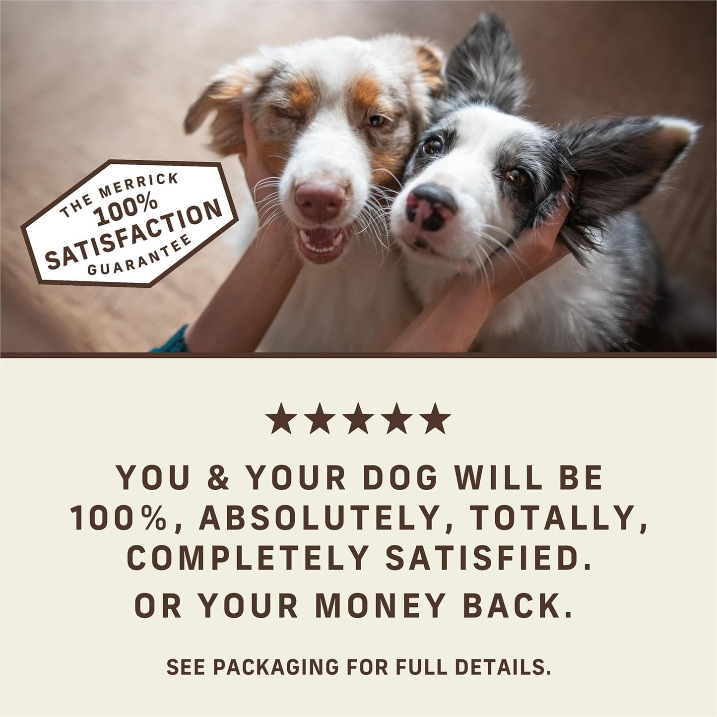 Merrick Power Bites Natural Soft and Chewy Real Meat Dog Treats, Grain Free Snack with Real Beef Recipe - 6 Oz. Bag