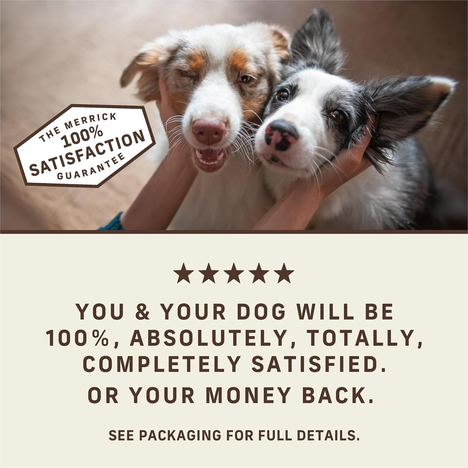 Merrick Power Bites Natural Soft and Chewy Real Meat Dog Treats, Grain Free Snack with Real Beef Recipe - 6 Oz. Bag