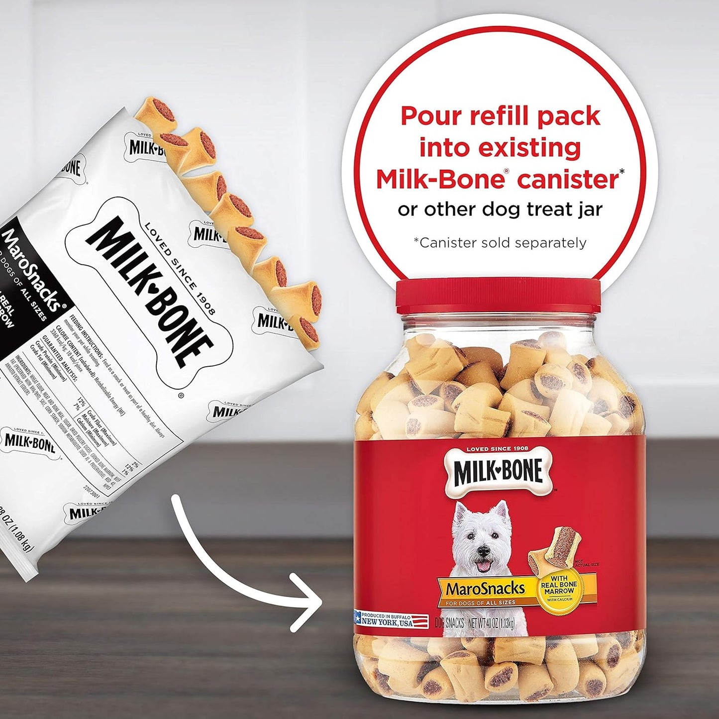 Milk-Bone Marosnacks Dog Treats, 38 Ounce Refill Packs (Pack of 2)
