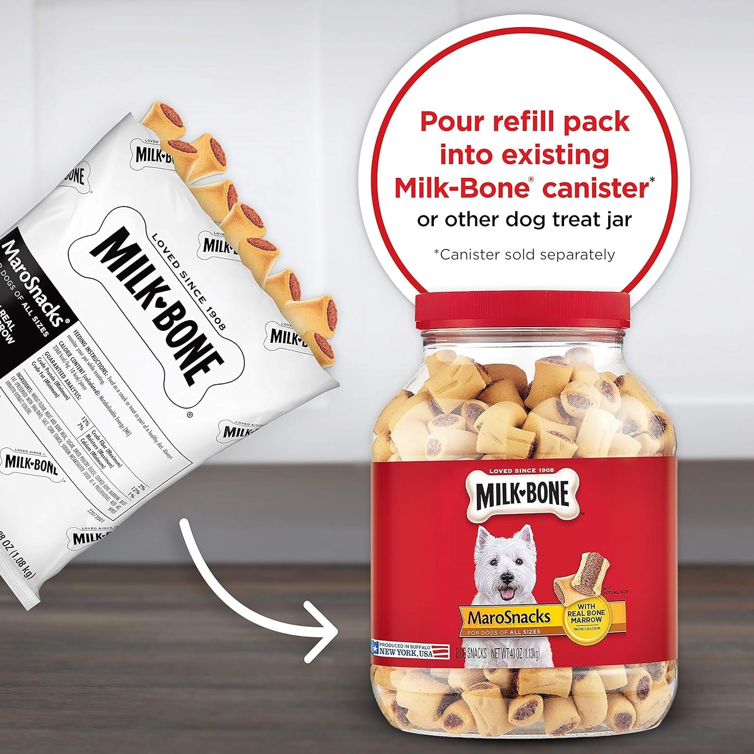 Milk-Bone Marosnacks Dog Treats, 38 Ounce Refill Packs (Pack of 2)