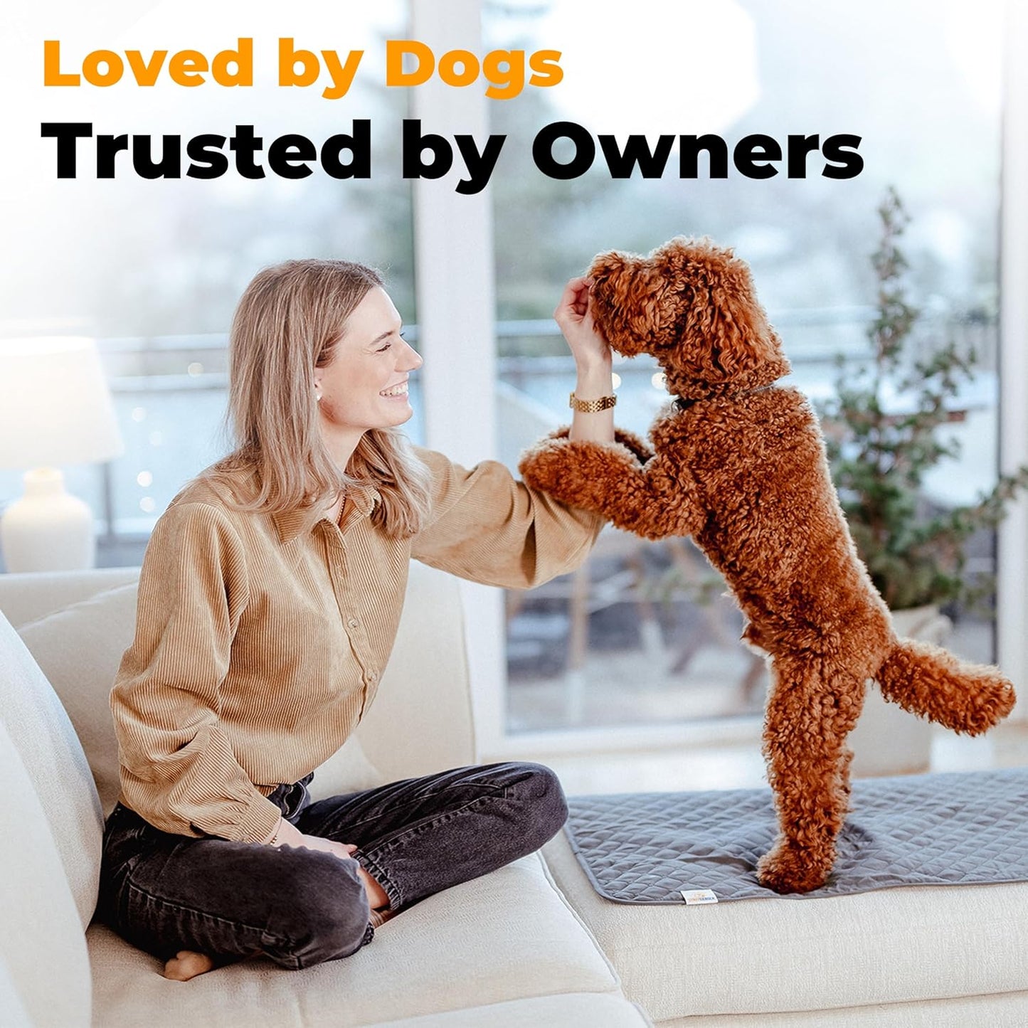 Waterproof Dog Blanket for Couch – Pet Hair Resistant Sofa Protector - Non Slip Dog Couch Cover - Washable Waterproof Pet Blanket for Sofa Bed Car - Reversible Dog Blanket for Couch Protection