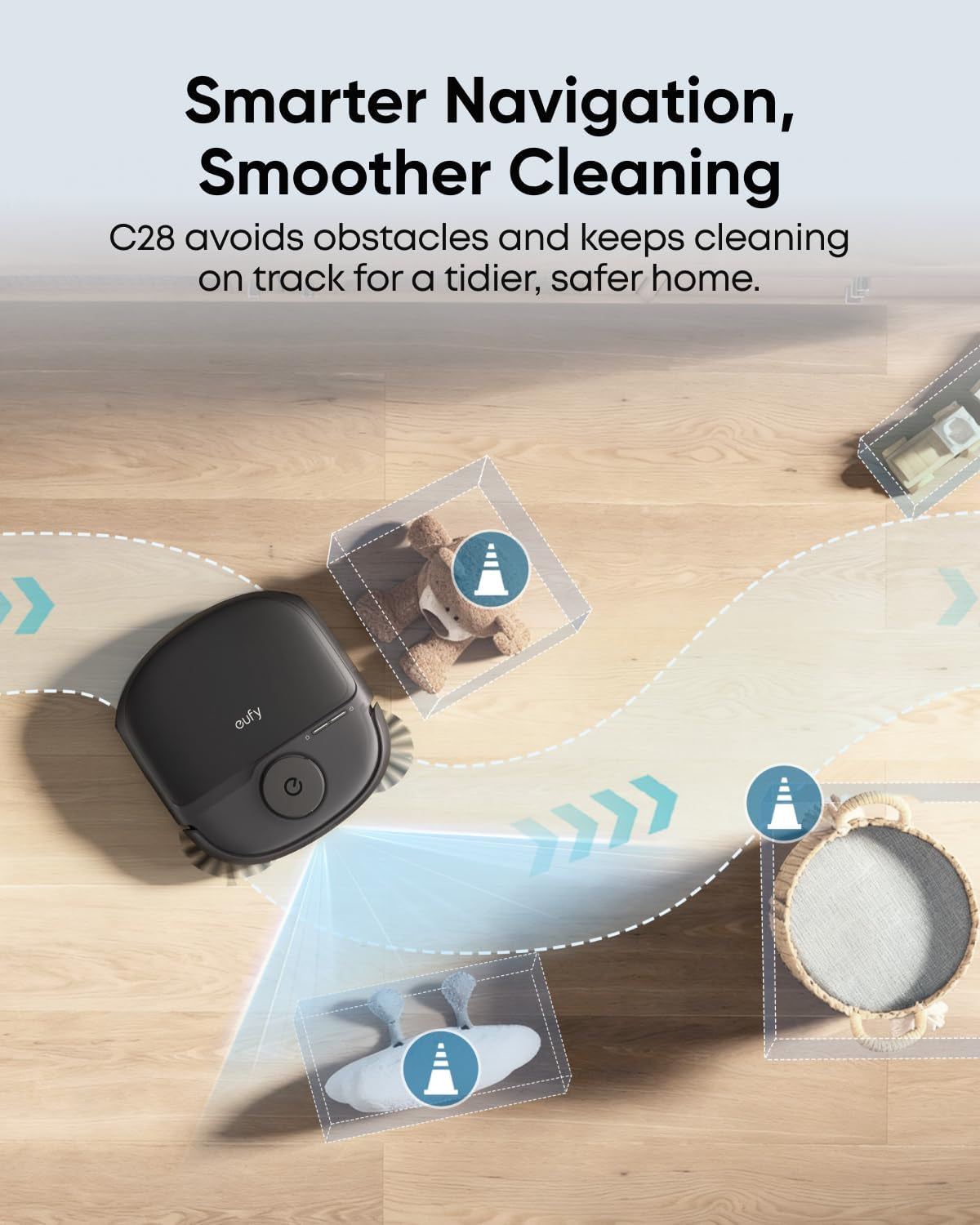 Eufy C28 Robot Vacuum and Mop Combo,15,000 Pa Suction, Hydrojet Self Clean Roller Mop, Upgraded from X10 Pro, Zero-Tangle for Pet Hair, Auto Mop Washing&Drying, Self-Emptying&Refilling 2026 New