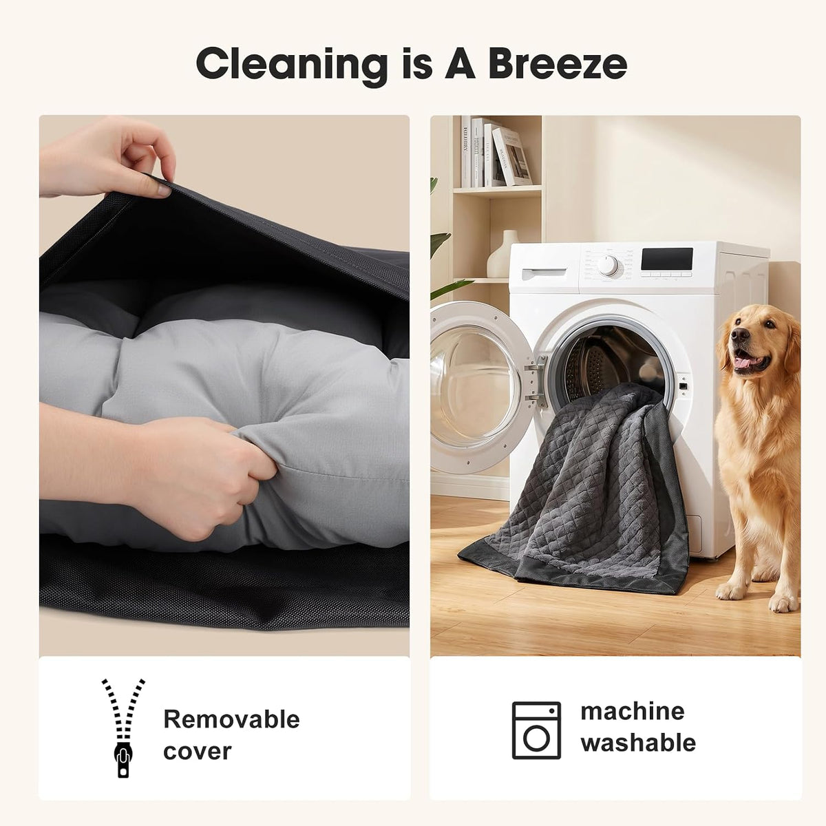 GASUR Indestructible Chew-Proof Dog Bed for Medium Dogs, Durable Crate Bed