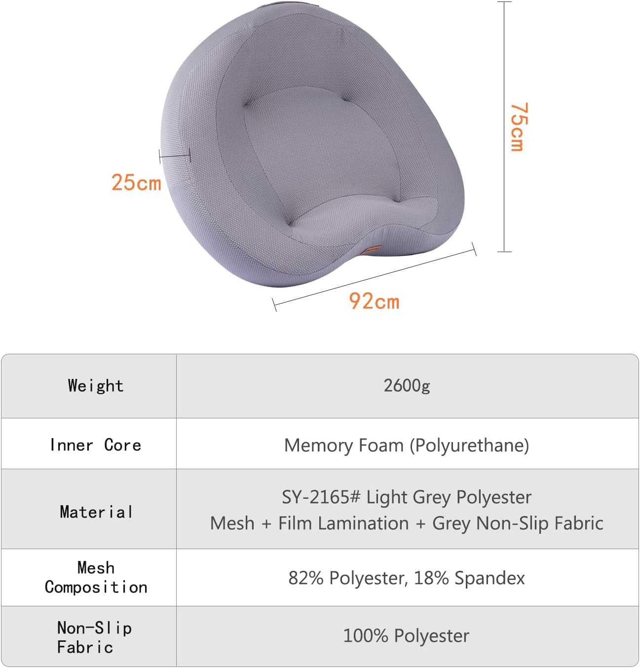 Orthopedic Memory Foam Dog Bed, Large Waterproof Pet Sofa with Sides & Removable Washable Cover, Non-Slip Bottom Supportive Couch for Large Dogs, Gray