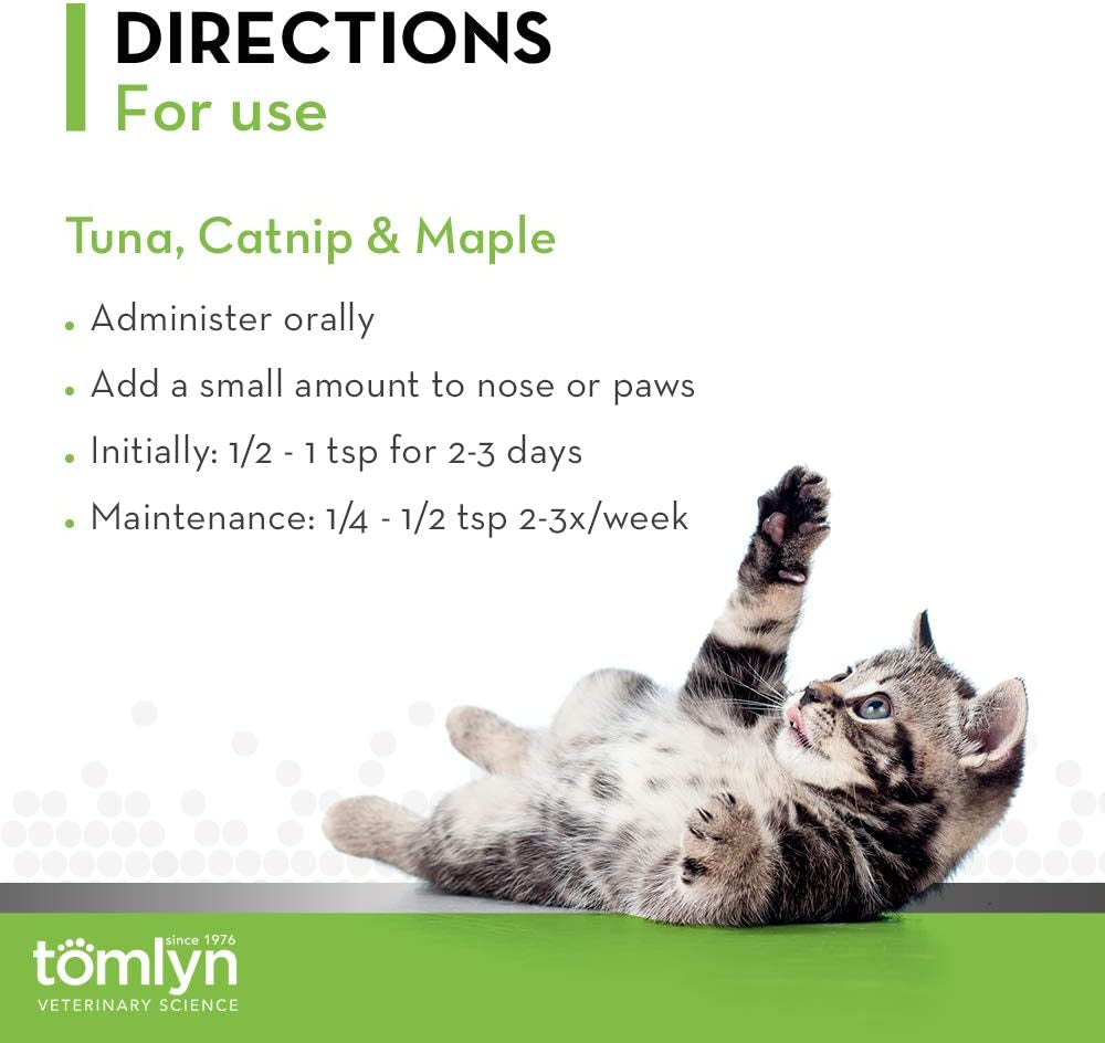Tomlyn Laxatone Catnip-Flavored Hairball Remedy Gel for Cats, 4.25Oz