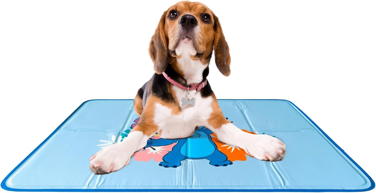 The Green Pet Shop Cool Pet Pad - Small, Disney’S Stitch - Self-Cooling, Pressure Activated Mat for Dogs & Cats from 9-20 Lbs - Non-Toxic Gel, No Water Needed