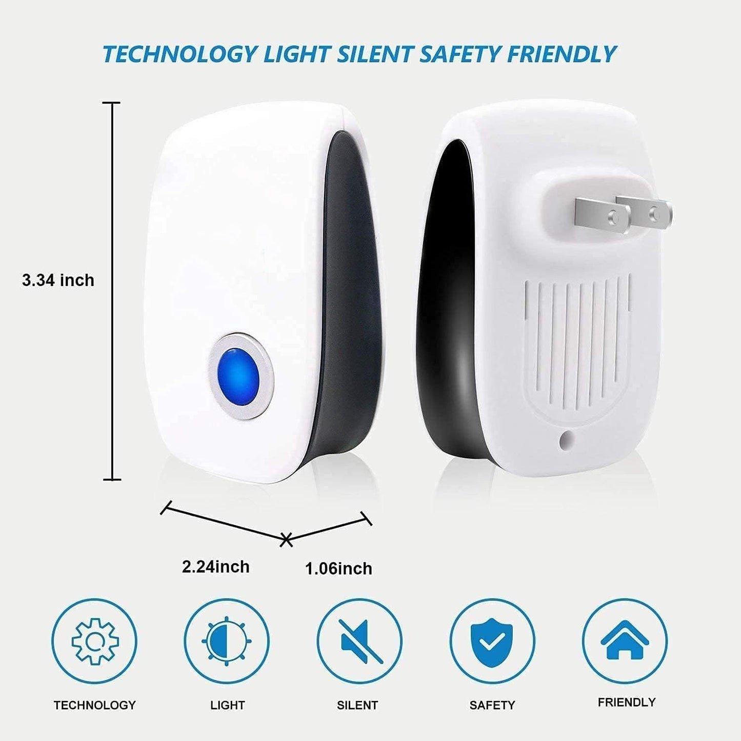 2026 Upgraded Ultrasonic Pest Repellent, Electronic Plug in Indoor Pest Control Repeller for Mouse, Bat, Mosquitoes, Fly Fleas, Roach, Rodents 6 Packs
