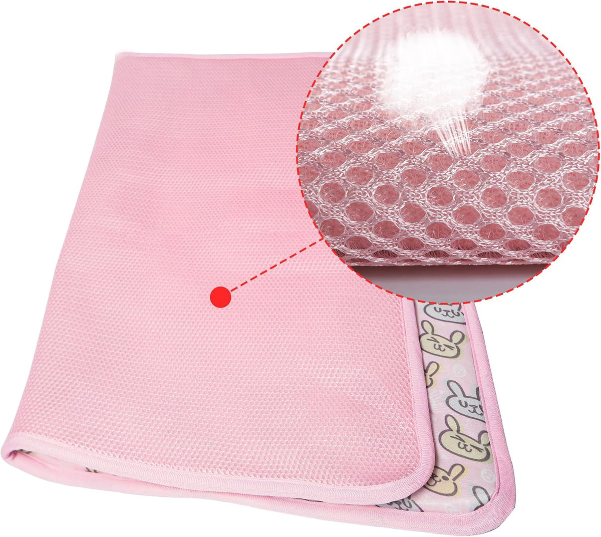 NACOCO Pet Cooling Mat Cat Dog Cushion Pad Summer Cool down Comfortable Soft for Pets and Adults (M, Pink)