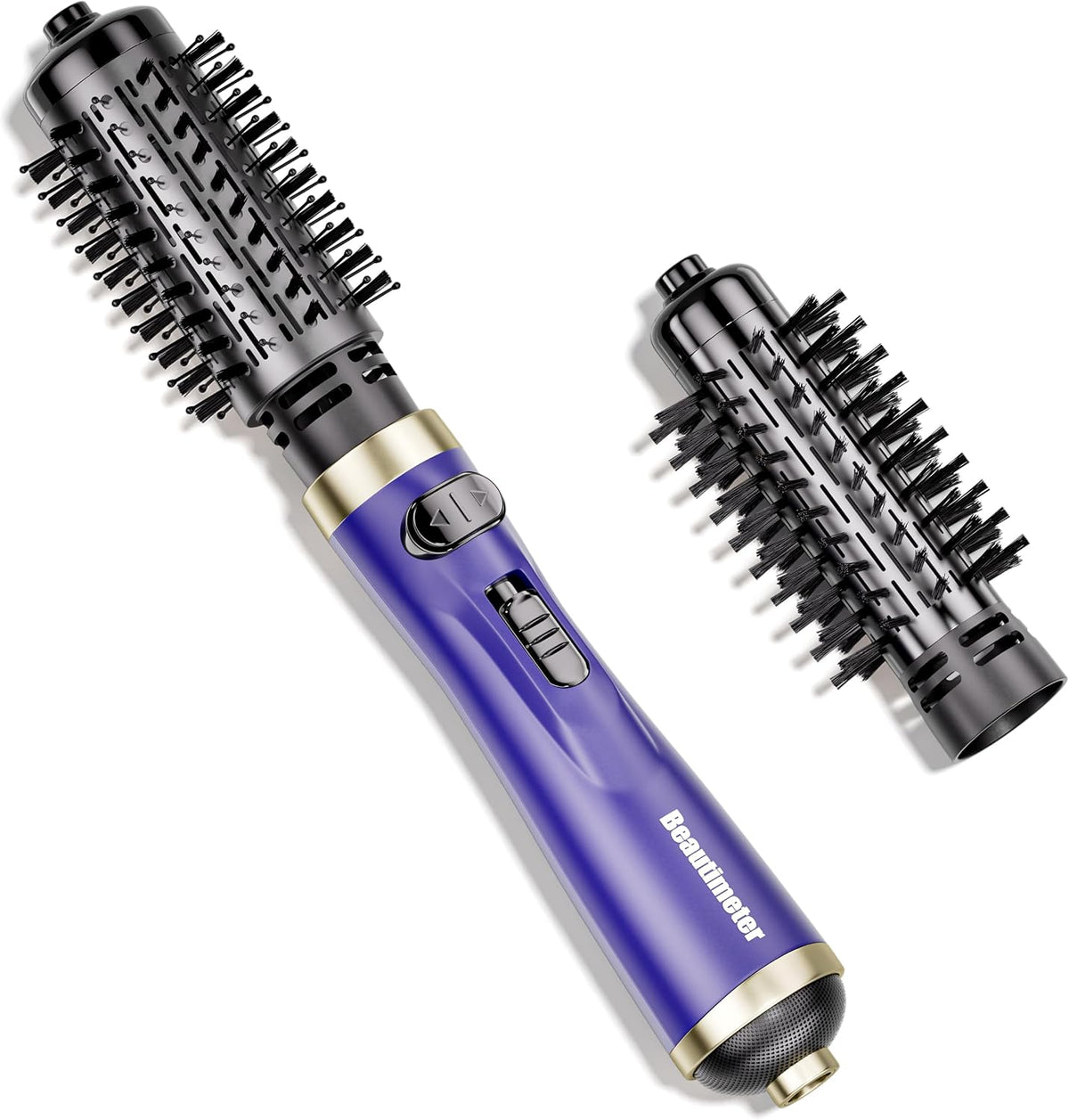 Beautimeter Hair Dryer Brush, Rotating Blow Dryer Brush with 2-Inch and 1.5-Inch Brushes, 3 in 1 Hot Air Styler and Rotating Brush, Hair Dryer Brush Blow Dryer Brush in One (Purple)