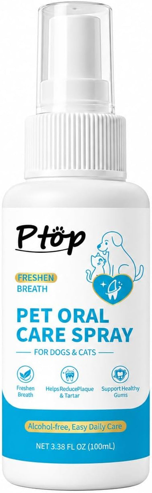 Pet Oral Care Spray, Breath Freshener & Teeth Cleaning Pet Dental Care Spray for Dogs & Cats, Reduce Plaque & Tartar, Supports Gum Health,Oral Hygiene for Pets (1 PCS)
