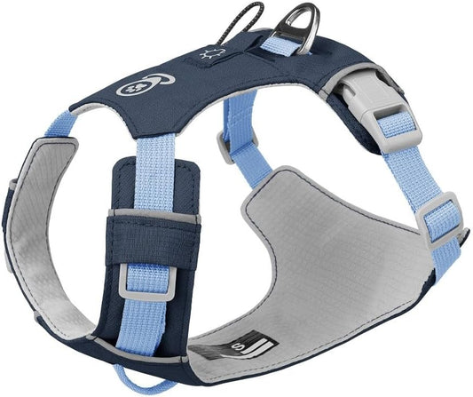 No Pull Dog Harness with Front Clip and Tracker Pocket, Adjustable Lightweight Harness with Breathable Lining, Reinforced D-Ring and Utility Loop for Everyday Walking