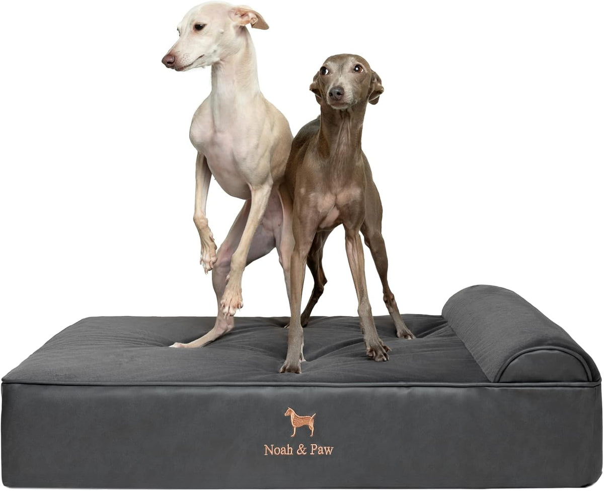 NOAH & PAW Large Dog Bed Orthopedic Memory Foam Cooling Gel 35X25X8.7 In