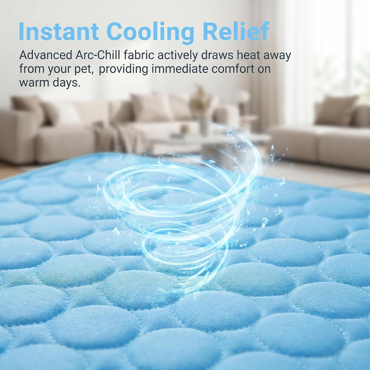 Dog Cooling Mat 2026 Upgraded Arc-Chill Cooling Dog Bed Mat, Washable Self Cooling Pet Pad for Dogs & Cats, Foldable Cooling Mat for Indoor Outdoor Floor Sofa Car Seat Travel