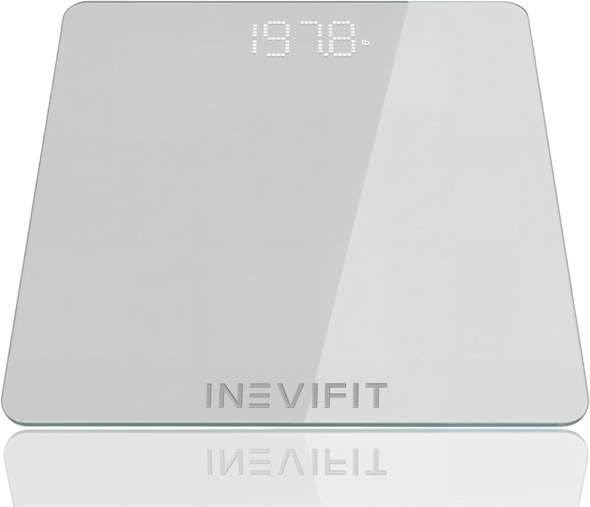INEVIFIT Premium Bathroom Scale, Highly Accurate Digital Bathroom Body Scale, Measures Weight up to 400 Lbs. Includes Batteries