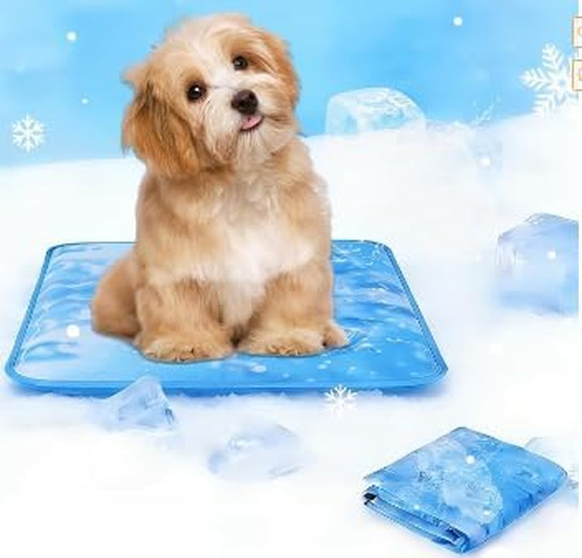 Dog Cooling Mat 2.0, Double‑Sided Non‑Slip Pet Cooling Pad, Water‑Resistant Washable Portable Summer Cool Bed for Small Medium Dogs Cats, Indoor Outdoor Use, 12" X 16"