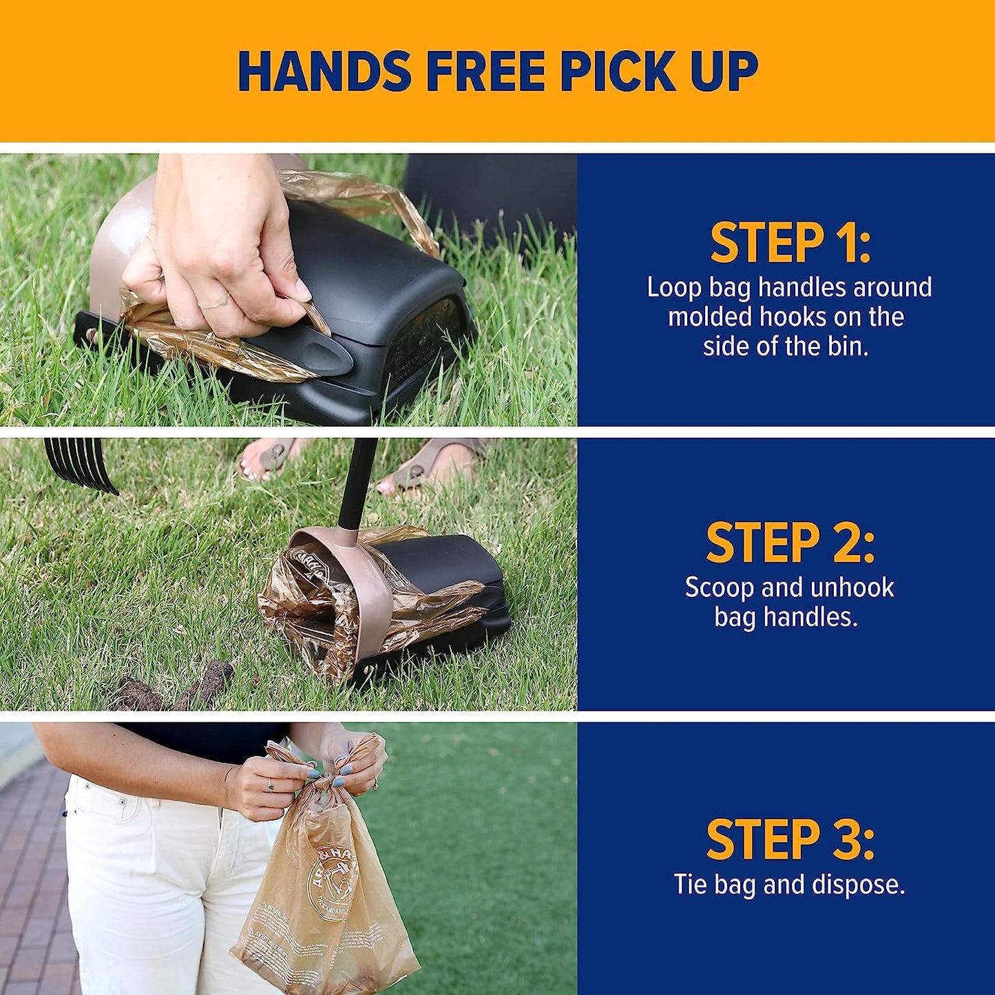 Arm & Hammer Heavy Duty Pet Waste Bags for Swivel Bin & Rake Dog Pooper Scooper, 20 Count Refill Bags (Packaging May Vary)