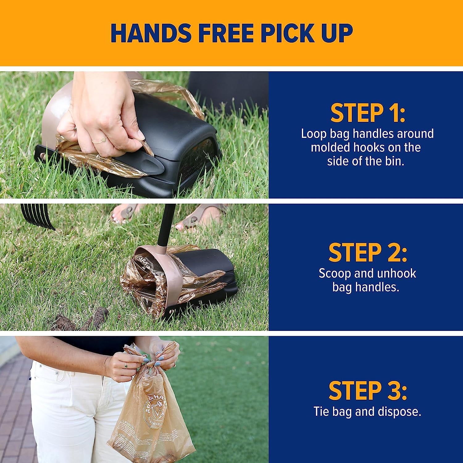 Arm & Hammer Heavy Duty Pet Waste Bags for Swivel Bin & Rake Dog Pooper Scooper, 20 Count Refill Bags (Packaging May Vary)