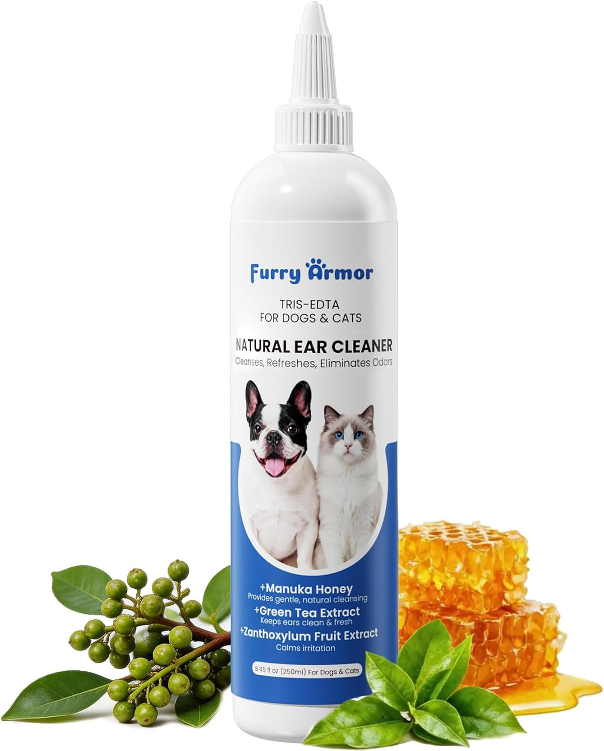 Itch Relief Natural Ear Cleaner for Dogs & Cats 8.45 Oz