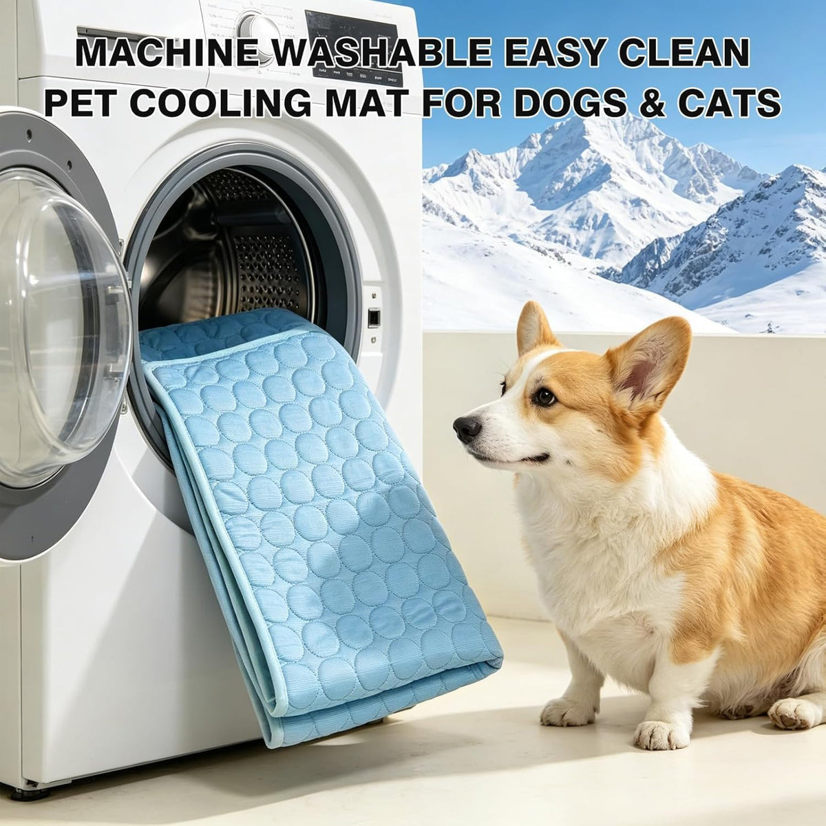 Cooling Mat for Dogs Large,Dog Cooling Mat Indoor,12"X16",Crate Pad for Pet