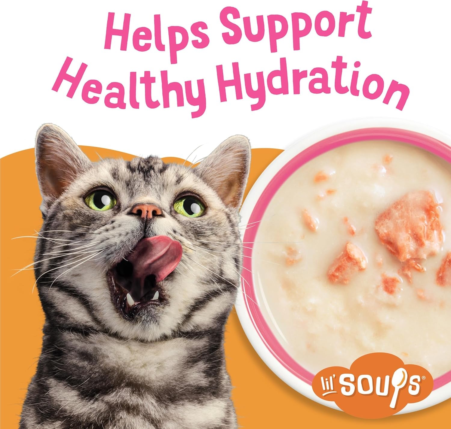 Purina Friskies Grain Free Lickable Cat Food Toppers Lil’ Soups with Sockeye Salmon in Chicken Broth - (Pack of 8) 1.2 Oz. Cups
