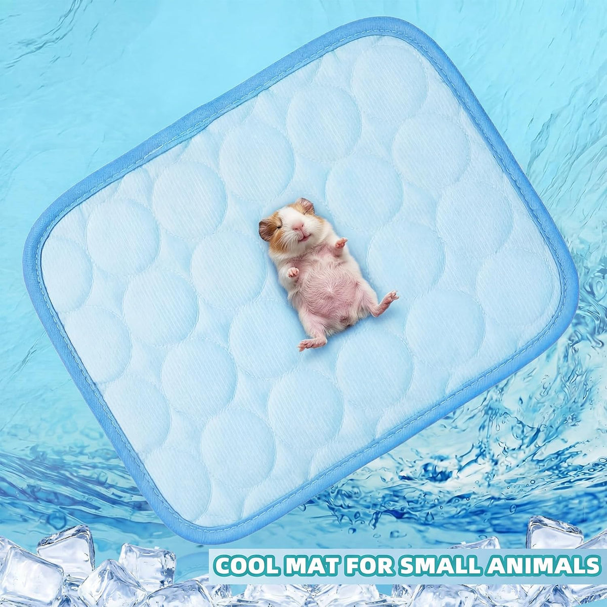 Jetec 3 Pcs Guinea Pig Cooling Mat, Small Animal Beds,Summer,Pink