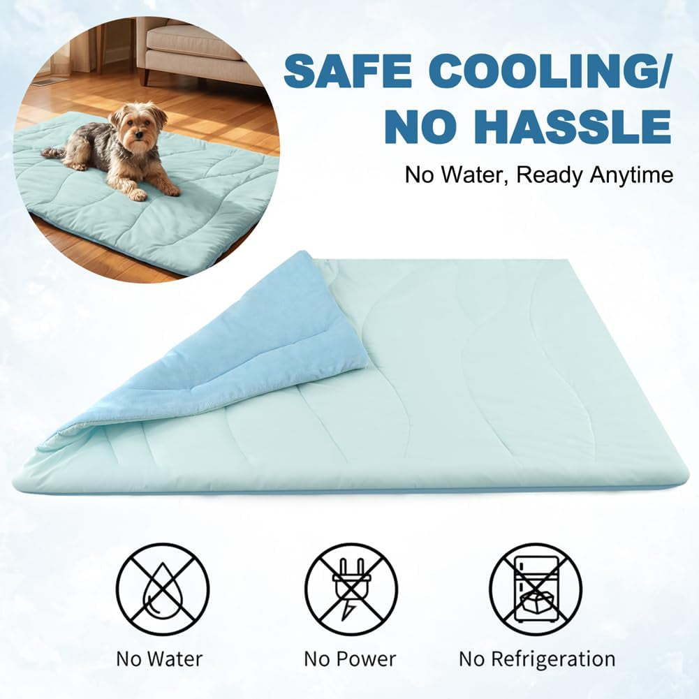 Cooling Mat for Dogs 48 X 28 In, Indoor Dog Cooling Pad, Waterproof