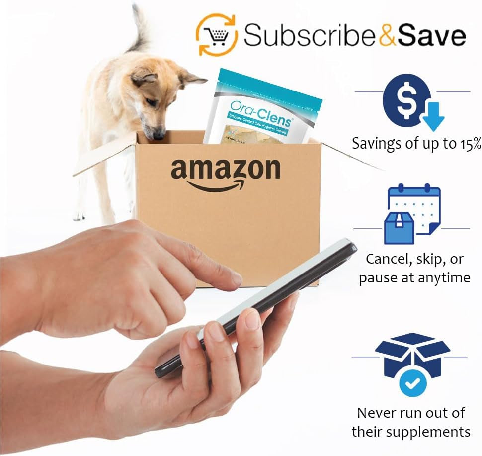Oral Hygiene Chews for Small Dogs-Enzymatic Dental Treats for Daily Oral Care, Cleans Teeth and Freshens Breath, Reduces Plaque, Bacteria and Tartar Build up without Brushing-30 Chews