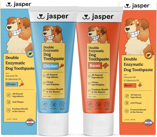 Jasper Dog Toothpaste Double Enzymatic (Back of 2 Chicken and Bacon Flavor)