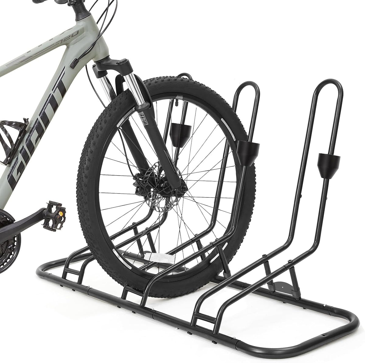 Bike Stand for 3 Bikes, Anti-Collision Design Protects Disc Brake & Derailleur, Waterproof Bike Rack for Indoor/Outdoor/Garage Use, Fits Road/Kids/Mtb Bicycles with 12"-29" Tires