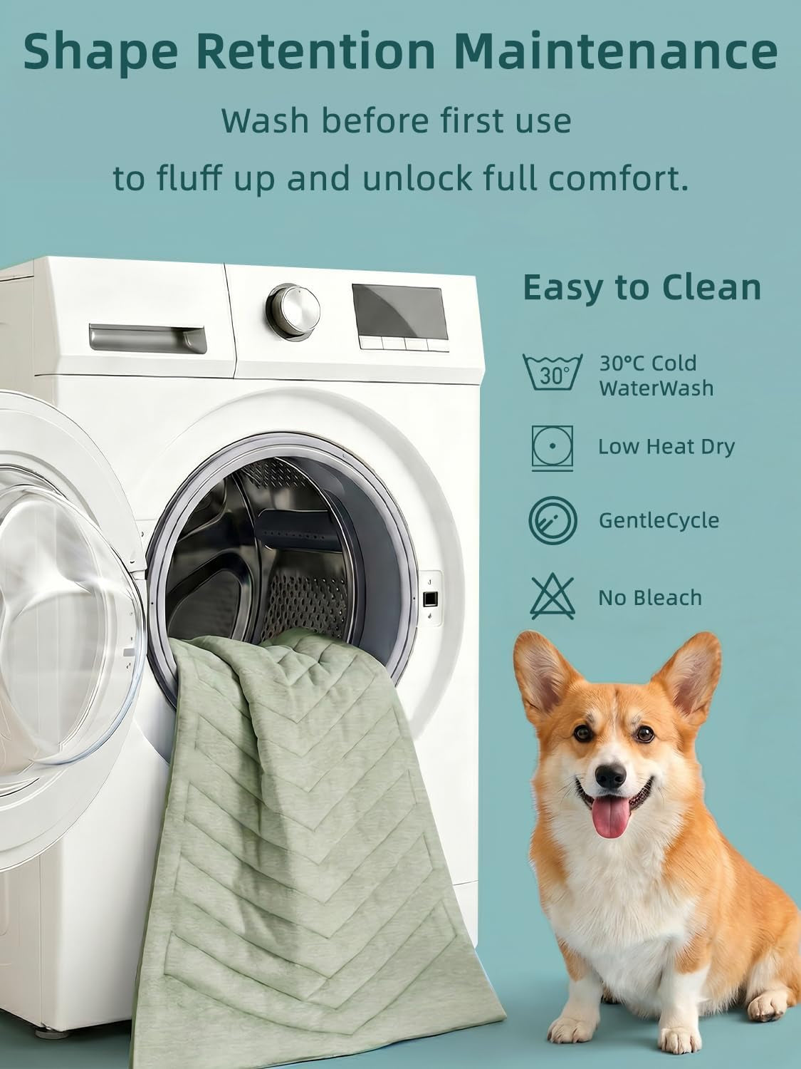Cooling Mat for Dogs, Q-MAX>0.4 Size A(35"X22") Ice Green
