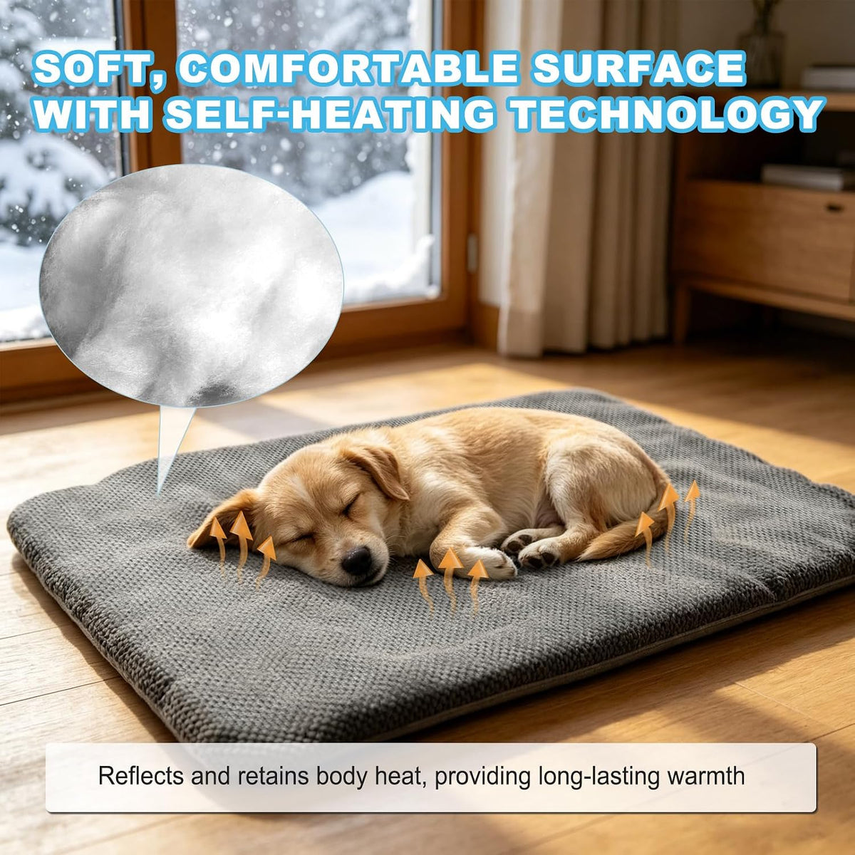 GOLOPET Dog Cooling Mat, 2 in 1 Pet Cooling Mat for Dogs, Dual-Sided Pet Cool & Warm Pad with Built-In Ice Bag, Summer Cooling Winter Warm Pet Mat for Dogs Cats(Blue Small)