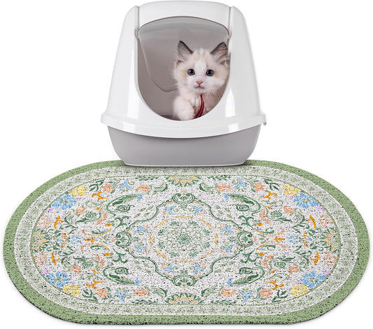Bienbee Cat Litter Mat, 24" X 15" Dense Trapping Mesh for Litter Boxes